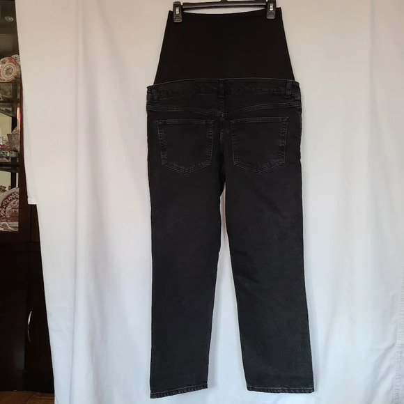 Asos Maternity Design Black Wide Leg Maternity Jeans Size 6 - Picture 5 of 7